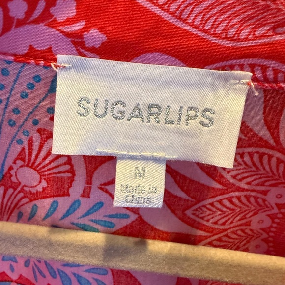 Sugarlips Pink, Red & Blue Boho Maxi Dress | Smocked Waist | Size L | Worn Once - Picture 4 of 6